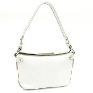 Salvatore Ferragamo Hobo Bag White Leather Handbag Shoulder Gancini Salvatore